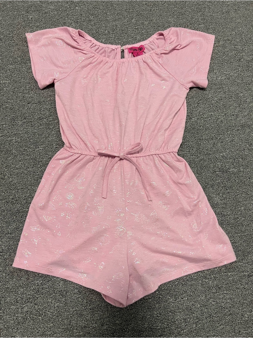 Girls' Pink Short Sleeve Romper